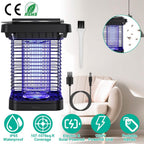Electric Solar Powered Bug Zapper Lamp IP65 Waterproof for Indoor and Outdoor