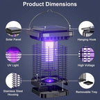 Electric Solar Powered Bug Zapper Lamp IP65 Waterproof for Indoor and Outdoor