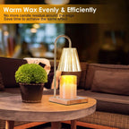 Electric Wax Melt Warmer Lamp Dimmable with 2 GU10 Bulbs 3-7in Adjustable Height 360º Rotatable