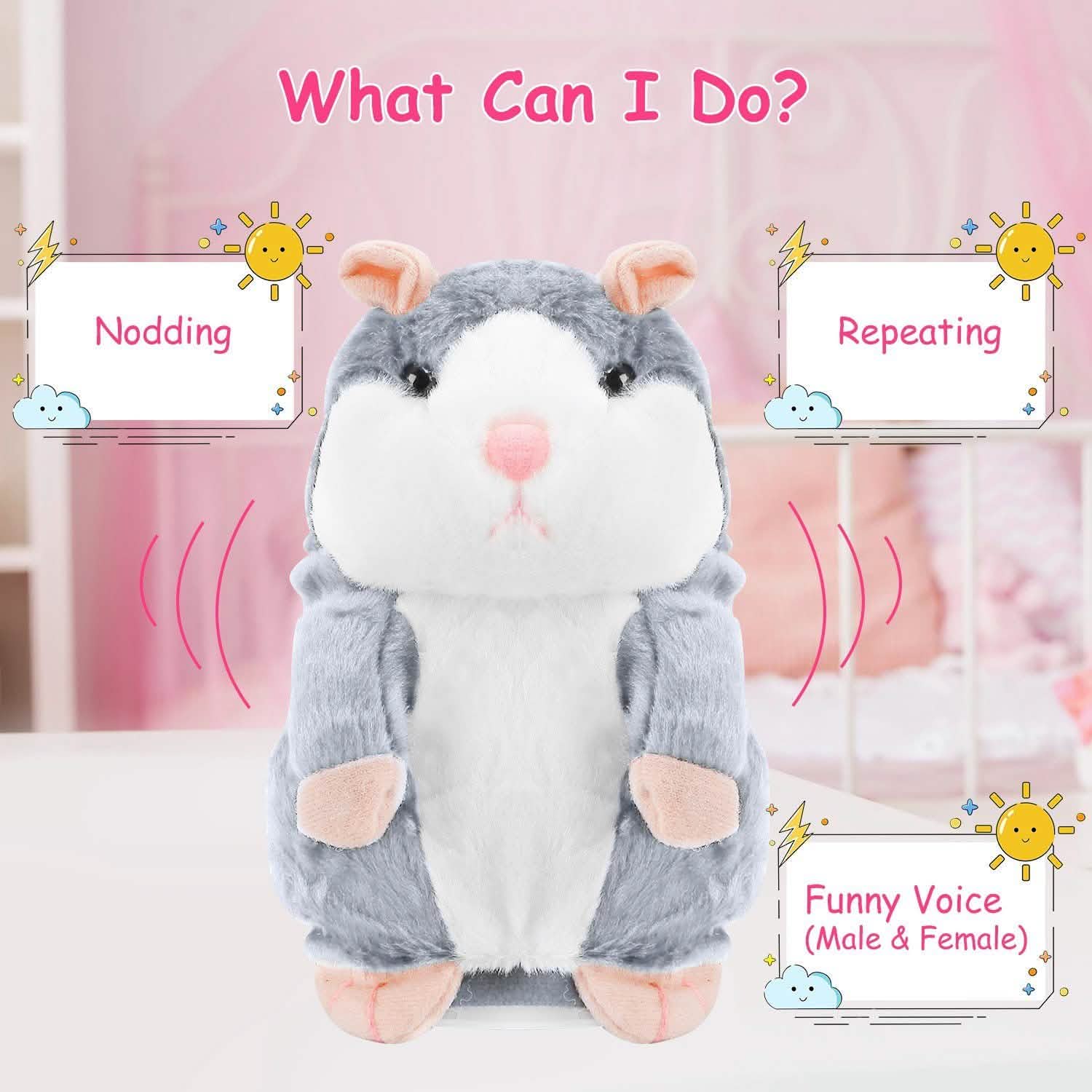 Electronic Talking Hamster Plush