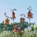 Elegant Birdhouse on a Post for Garden and Patio