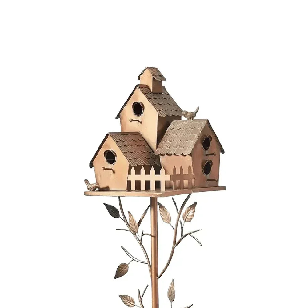 Elegant Birdhouse on a Post for Garden and Patio