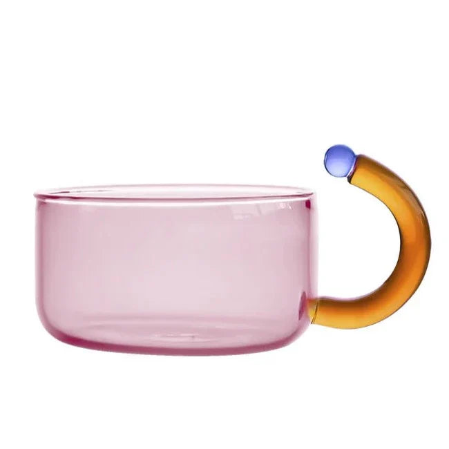 Colorful borosilicate glass tea set, unique artistic design