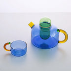 Colorful borosilicate glass tea set, unique artistic design