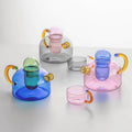 Colorful borosilicate glass tea set, unique artistic design