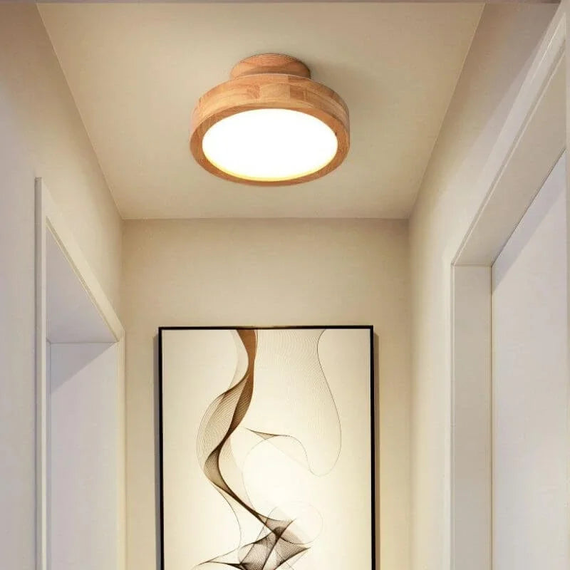 Ceiling Light Fixture with Wood Accents and Nordic Style