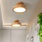 Ceiling Light Fixture with Wood Accents and Nordic Style
