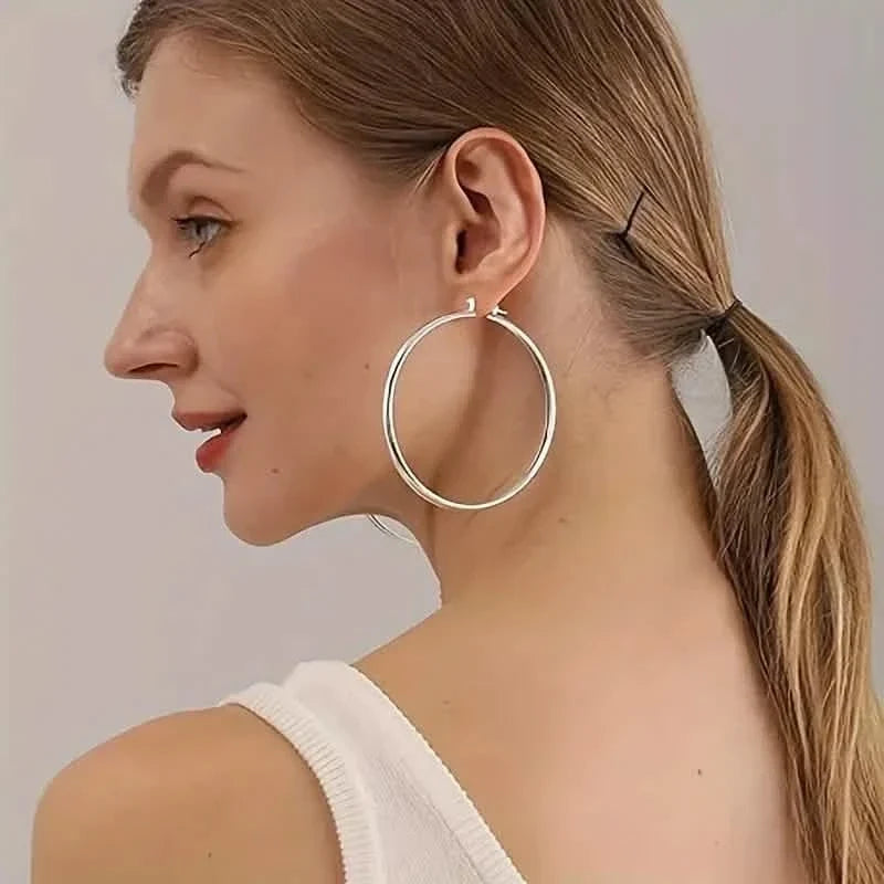 Elegant Daily Wear Round Circle Hoop Earrings