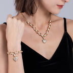 Elegant Heart-Shaped Zirconia Necklace - Stylish