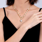 Elegant Heart-Shaped Zirconia Necklace - Stylish