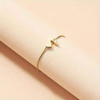 Elegant Love Heart Charm Bracelet - Delicate Minimalist Link Chain