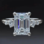 Elegant Princess Cut Cubic Zirconia Engagement Ring