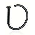 Elegant Punk-Style Stainless Steel Nose Rings - Clip-On Non-Piercing Design