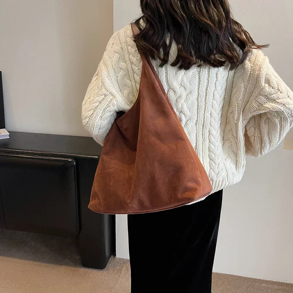 Elegant Suede Bag Soft Shape
