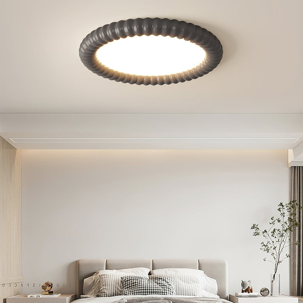 Modern halo ceiling light with gentle light diffusion