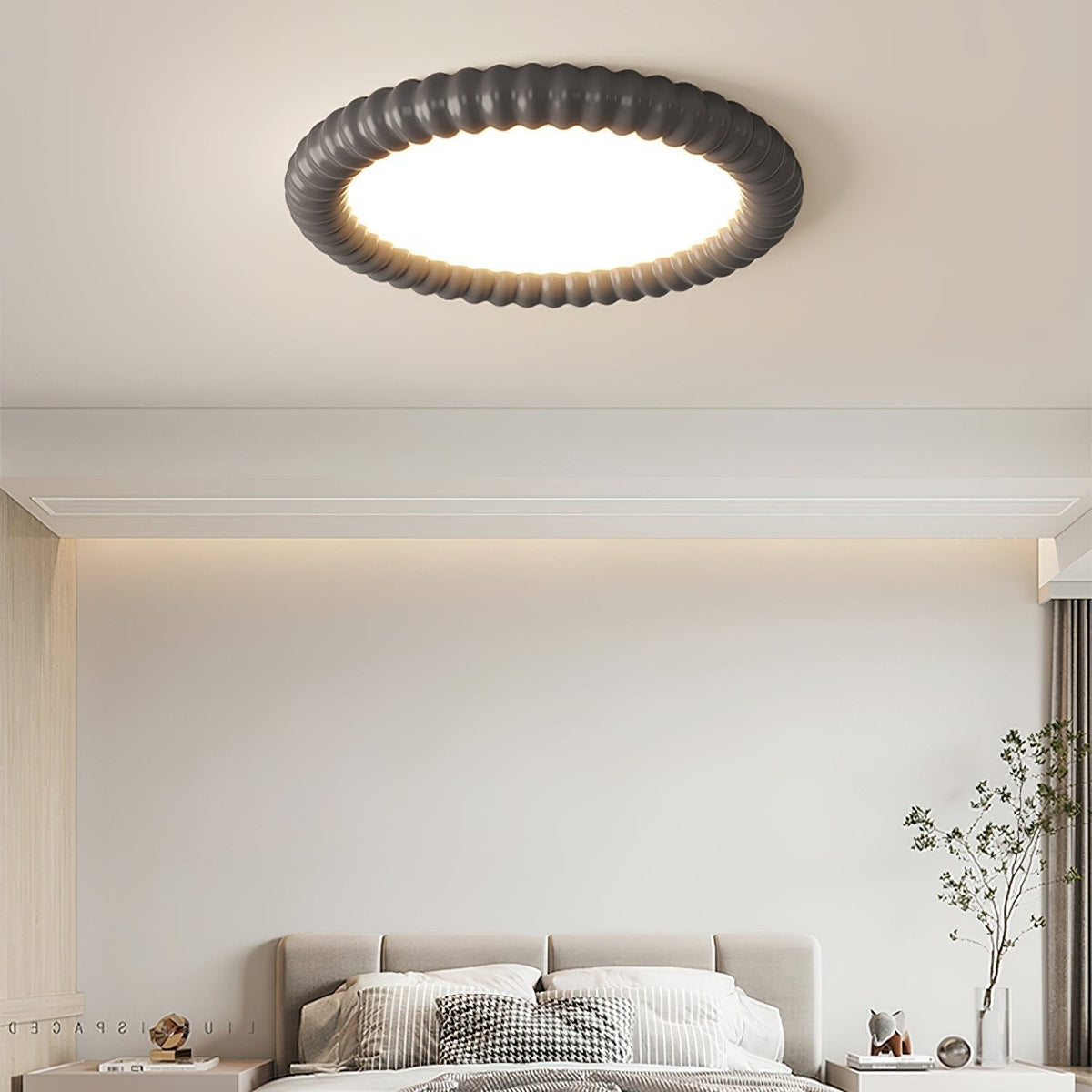 Modern halo ceiling light with gentle light diffusion