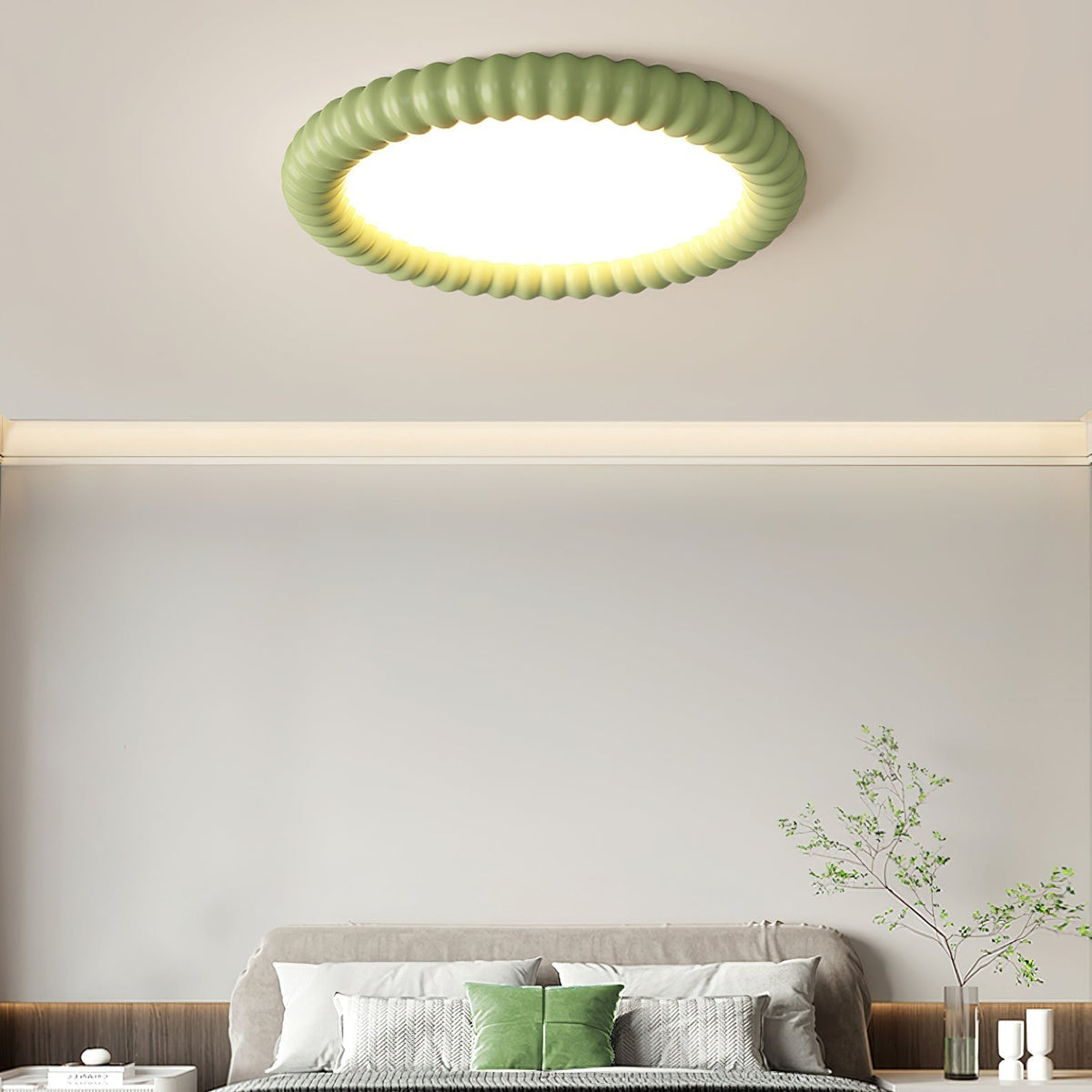 Modern halo ceiling light with gentle light diffusion