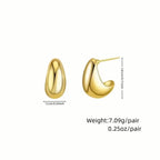Elegant Water Drop Hoop Earrings for Women