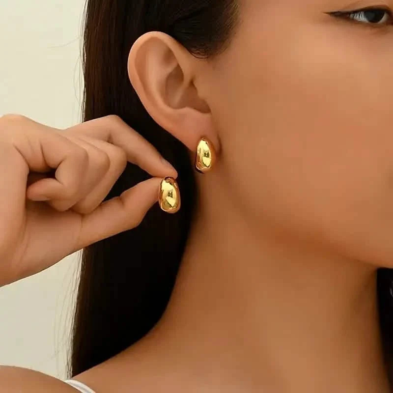 Elegant Water Drop Hoop Earrings for Women