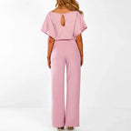 Elegant Women's Jumpsuit with Narrow Belt