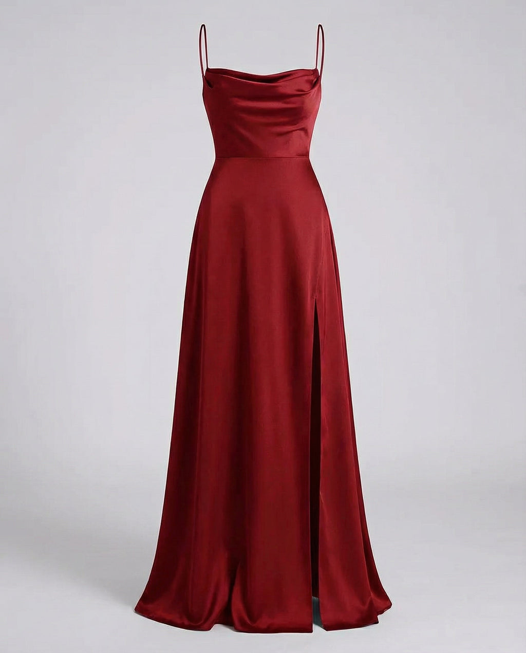 Niki | Women's Flowy Cowl Neck Maxi Dress with Slit