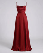 Niki | Women's Flowy Cowl Neck Maxi Dress with Slit