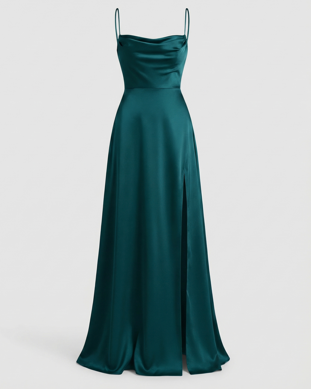 Niki | Women's Flowy Cowl Neck Maxi Dress with Slit