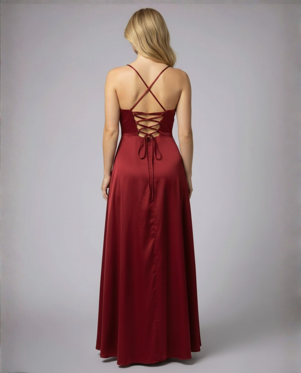 Niki | Women's Flowy Cowl Neck Maxi Dress with Slit