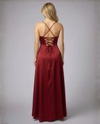 Niki | Women's Flowy Cowl Neck Maxi Dress with Slit