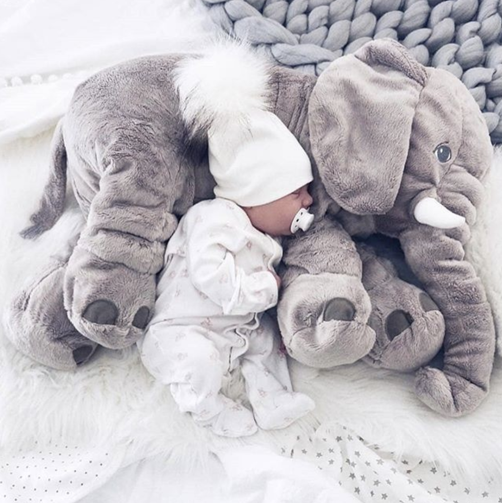 Elephant Plush Toy | Large Cushion and Elephant Comforter for Babies and Children