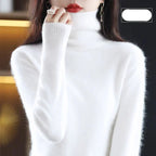 Women's 100% Pure Cashmere Turtleneck Sweater for Cold Weather