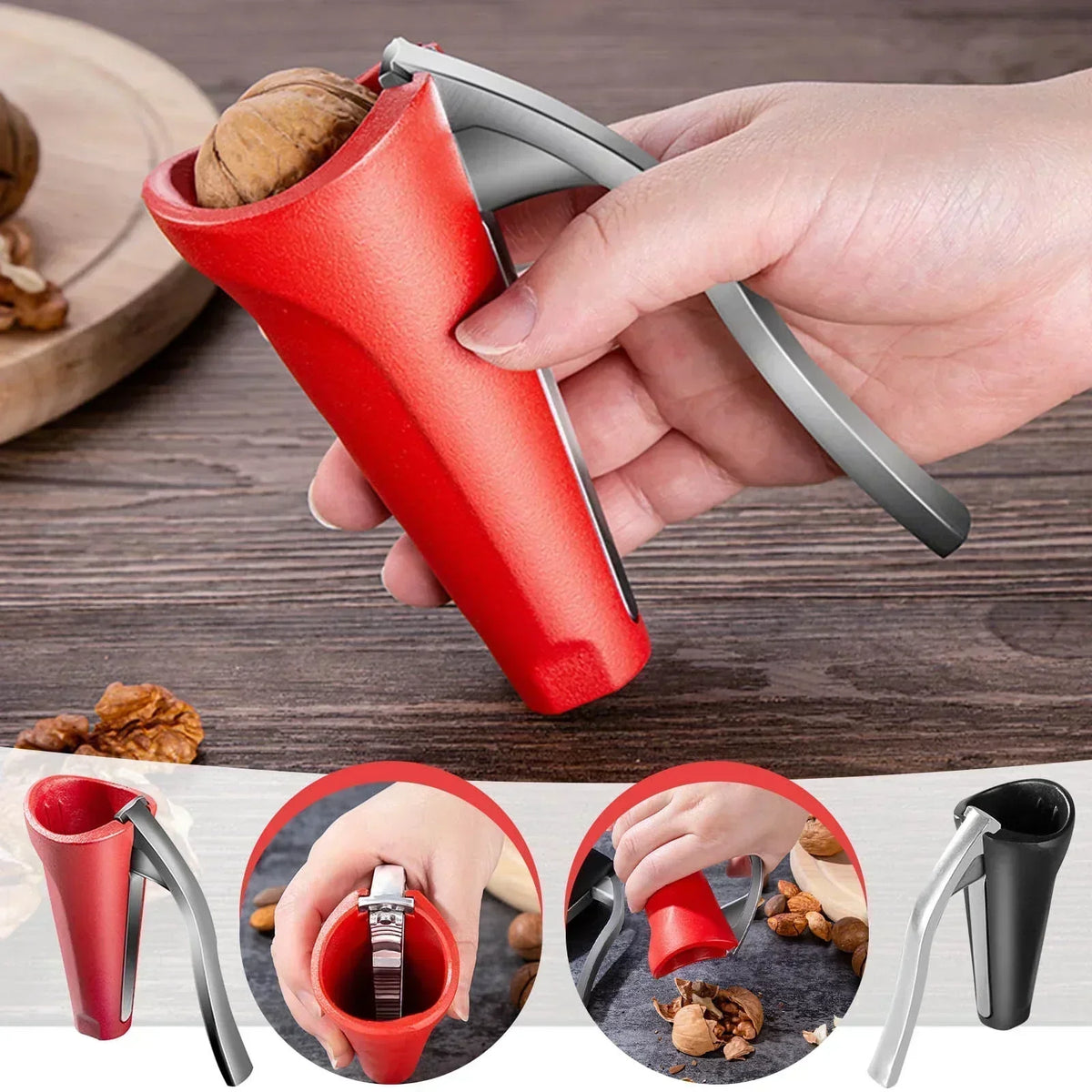 Lever Action Nut Opener - Sturdy Walnut & Hazelnut Cracker