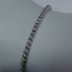 Estate 2.10CTW Natural Diamond Tennis Bracelet 14K White Gold 7"