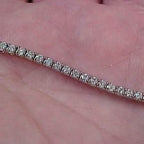 Estate 2.10CTW Natural Diamond Tennis Bracelet 14K White Gold 7"