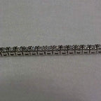 Estate 2.10CTW Natural Diamond Tennis Bracelet 14K White Gold 7"
