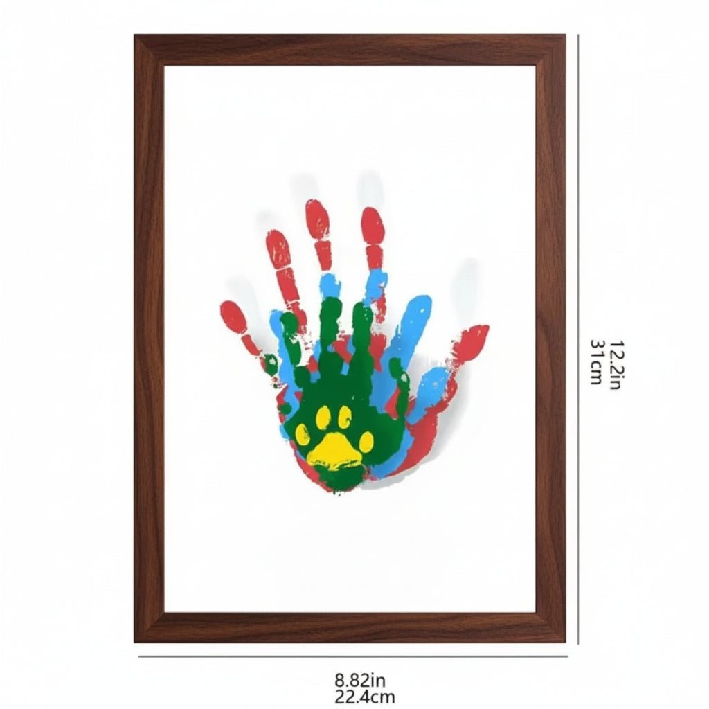 ETERNAL TRACES – Wooden Baby Hand & Footprint Keepsake Frame