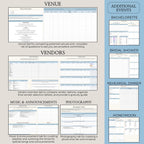 Wedding Planning Spreadsheet - Google Sheets Template | Budget Tracker, Checklist, Seating Chart, Timeline, Tips | Blue Digital Planner