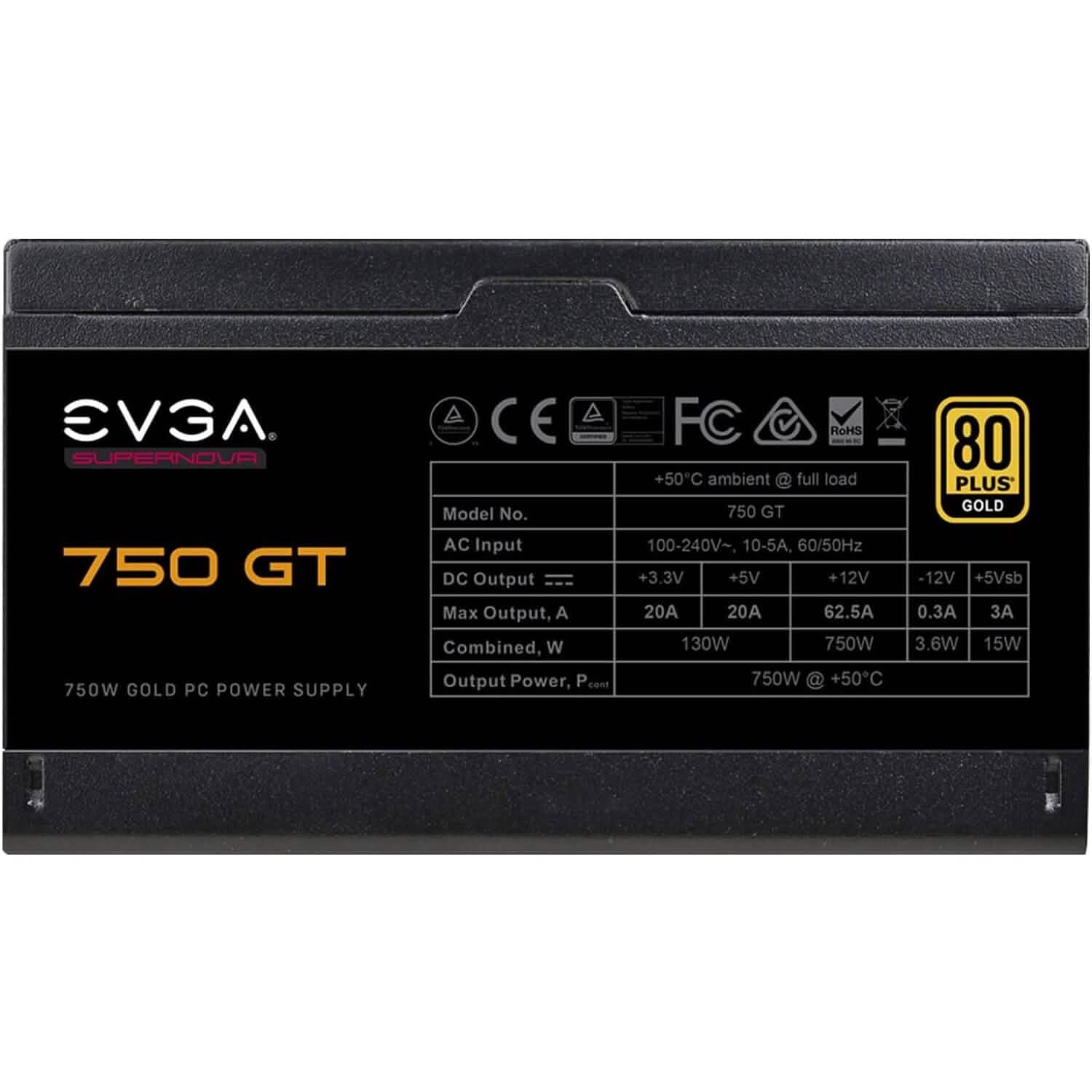 Evga 750w Gold Power Supply 220-GT-0750-Y1 (Refurbished)