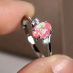 Exquisite Oval Artificial Opal Rings