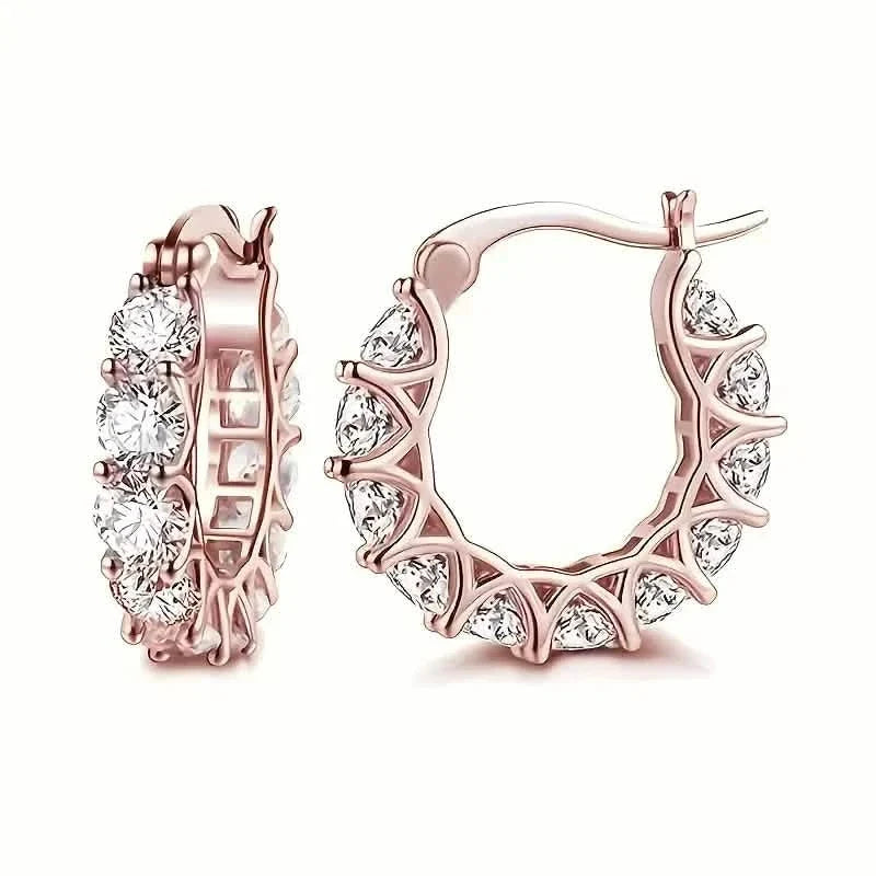 Exquisite Zirconia Hoop Earrings