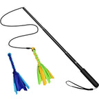 Extendable Dog Flirt Pole with 2 Replaceable Interactive Tail Toys