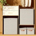 Checkerboard Canvas Portable Storage Box