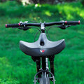 Extra Wide Bike Saddle with Cutout, High-Density Padding & Suspension