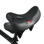 Extra Wide Bike Saddle with Cutout, High-Density Padding & Suspension