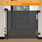 Extra Wide Child Safety Gate Retractable Door