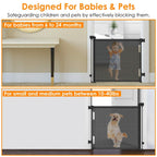 Extra Wide Child Safety Gate Retractable Door