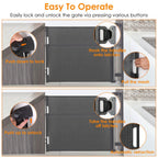 Extra Wide Child Safety Gate Retractable Door