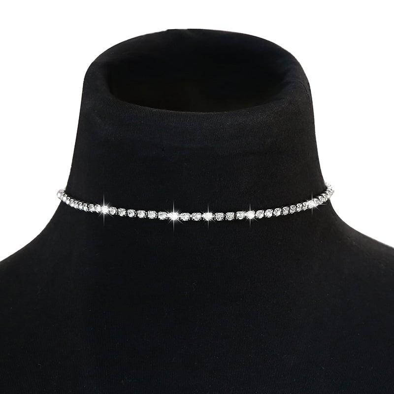 "Crystal' Tennis Necklace