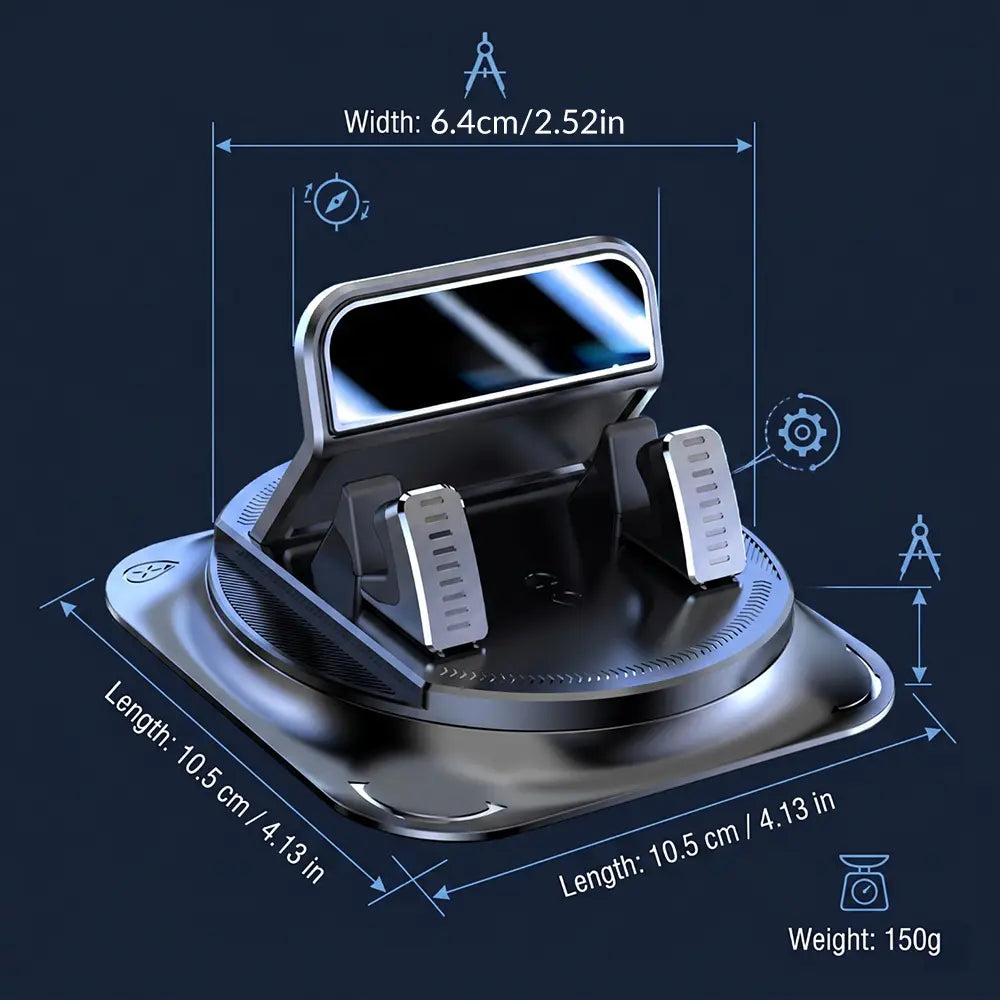 360 Degree Rotatable Suction Cup Car Phone Holder for Dashboard