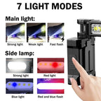 EDC Keychain Flashlight, USB-C Rechargeable, IPX5 Waterproof, 7 Lighting Modes
